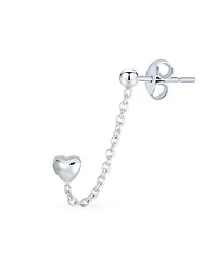 Bling Jewelry Set of 2 Love Knot Infinity Heart Ear Cuff Cartilage Chain and Stud Earrings