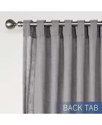 Awesome Home Textured Double Ruffle Rod Pocket Curtains Pair