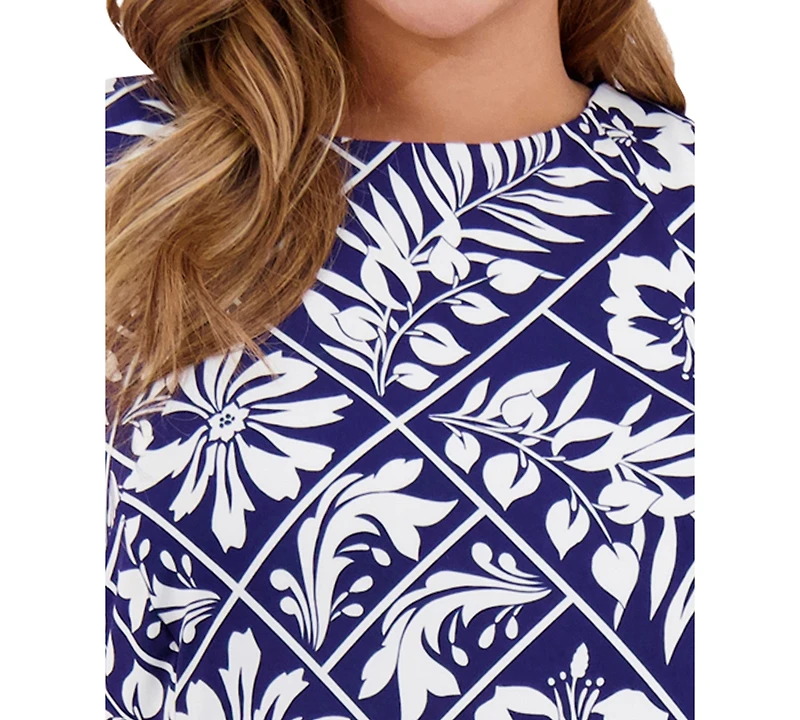 London Times Plus Carwash Sleeveless Maxi Dress