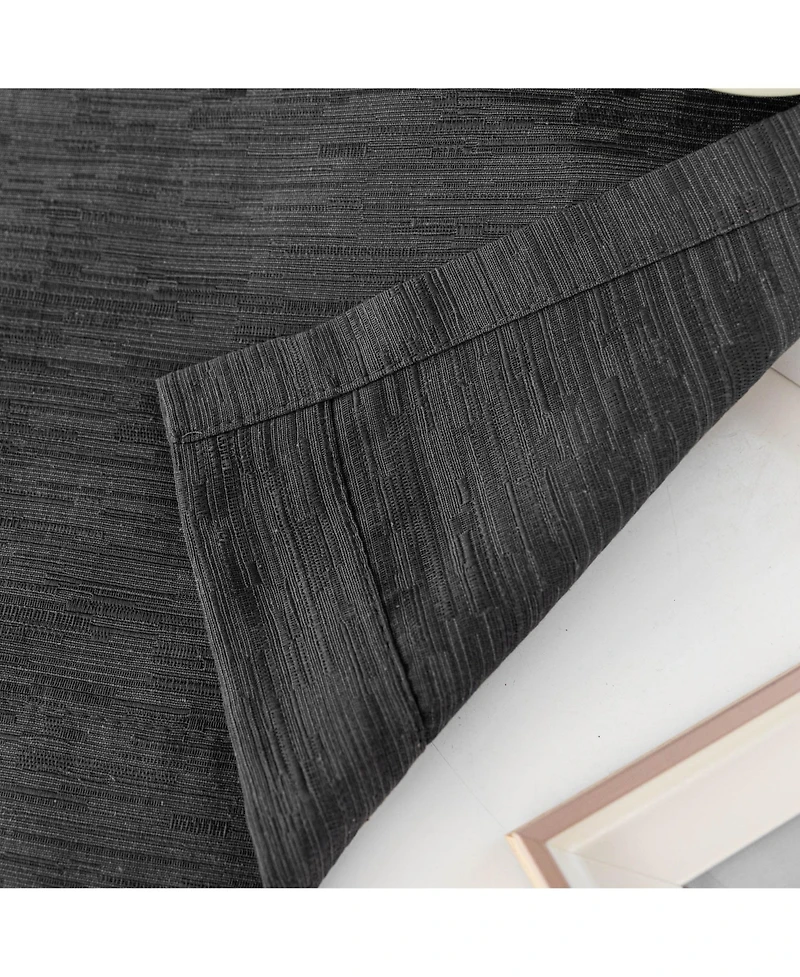 Awesome Home Cotton Blend Light Filtering Back Tab Curtains (2 Panels), 52"x108"