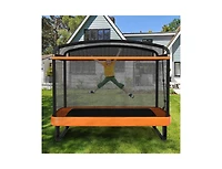 Akiudex Kids 2 in 1 Trampoline with Enclosure and Swing for Indoor and Outdoor Play