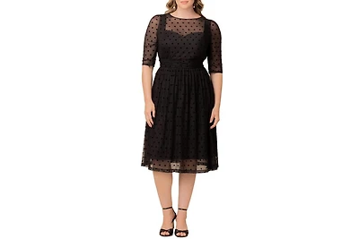 Kiyonna Plus Vita Mesh Cocktail Dress