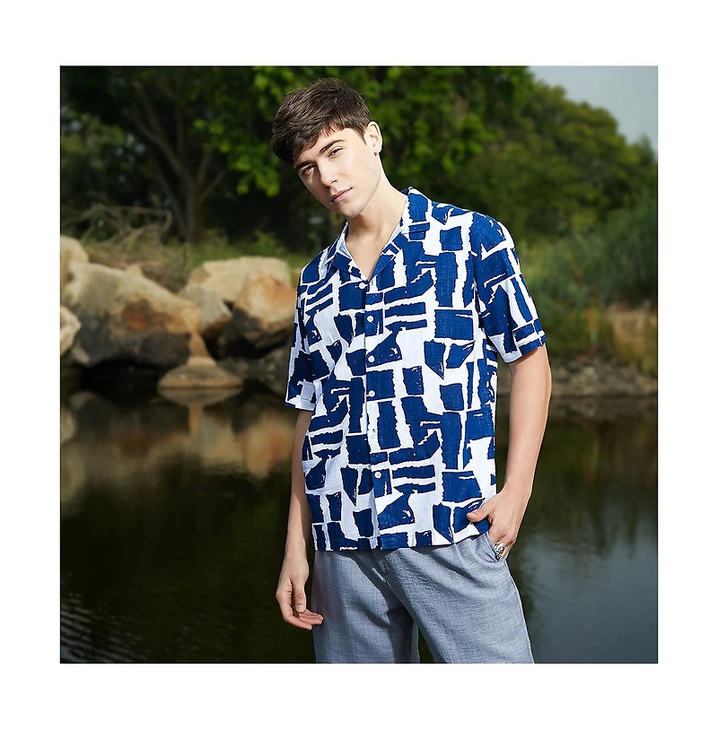 Campus Sutra Men's Imprint Oversized Shirt