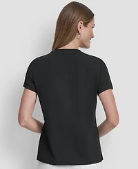Dkny Women's Conversational Short Sleeve T-Shirt