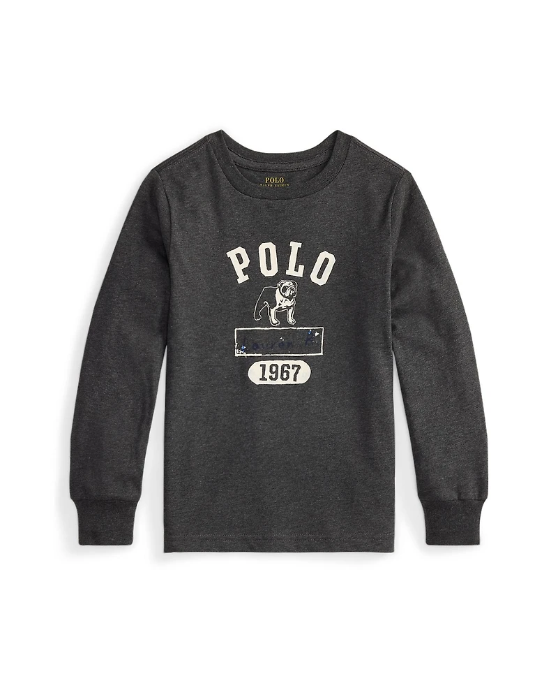 Polo Ralph Lauren Toddler and Little Boys Cotton Jersey Graphic Long Sleeve T-Shirt