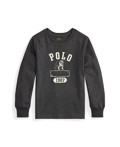 Polo Ralph Lauren Toddler and Little Boys Cotton Jersey Graphic Long Sleeve T-Shirt