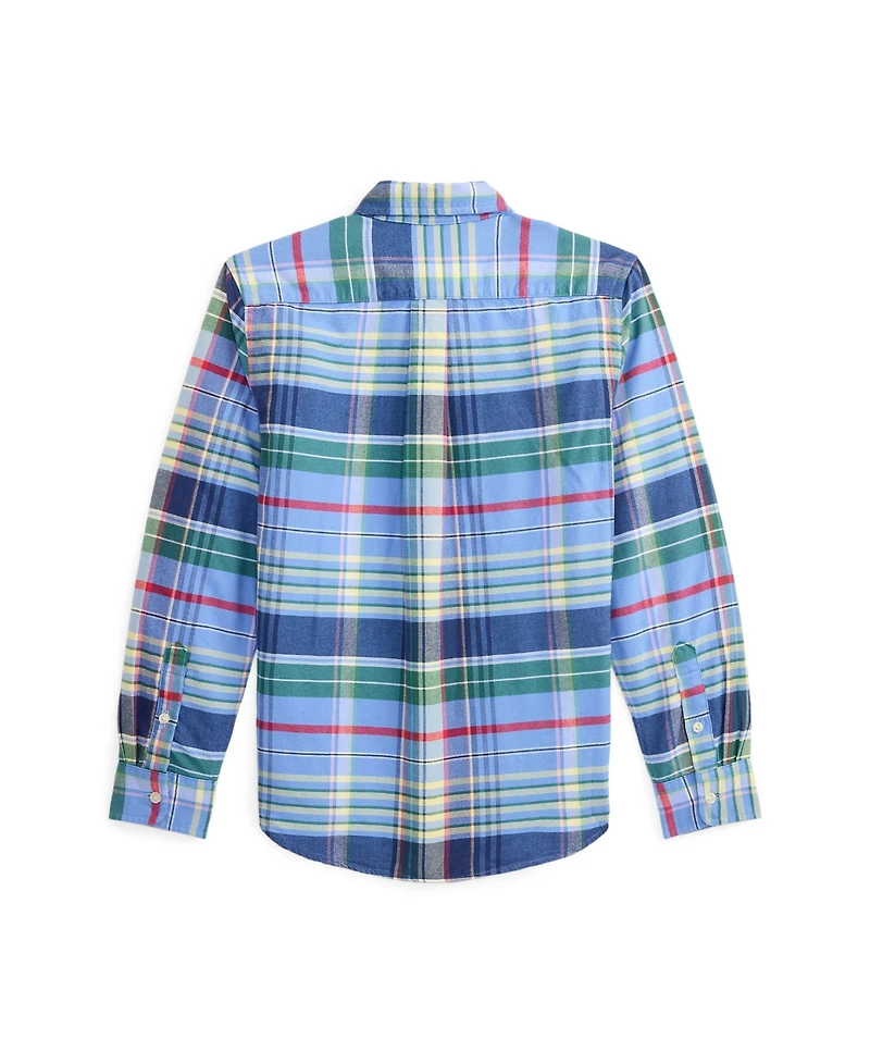 Polo Ralph Lauren Big Boys Plaid Brushed Cotton Oxford Shirt