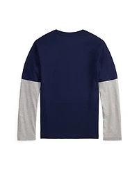 Polo Ralph Lauren Big Boys Logo Cotton Layered-Effect T-Shirt