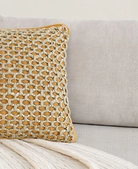 Boho Living Jada Jute Decorative Pillow, 18" x 18"