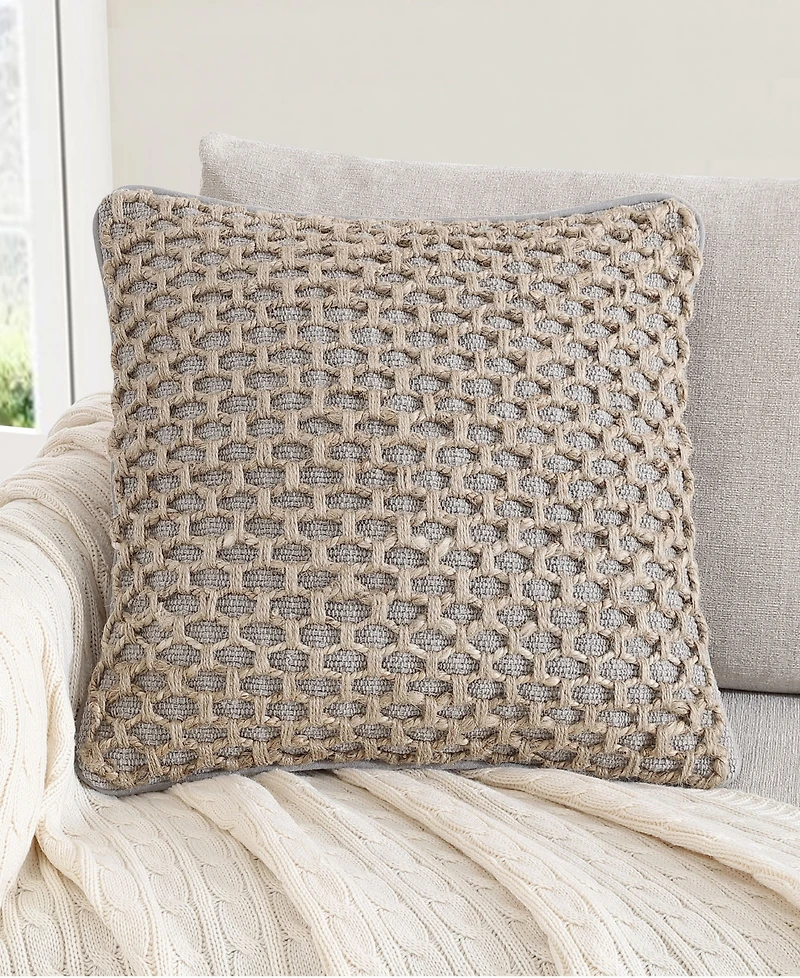 Boho Living Jada Jute Decorative Pillow, 18" x