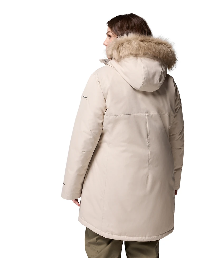 Columbia Plus Suttle Mountain Hooded Faux-Fur-Trim Long Insulated Coat