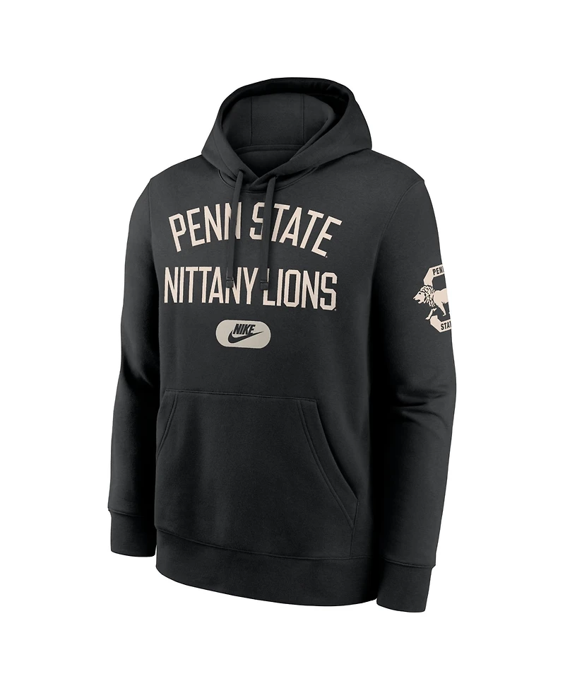Nike Men's Black Penn State Nittany Lions Fashion Club Pullover Hoodie