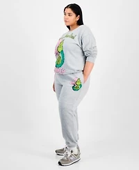 Love Tribe Trendy Plus Size Grinch Wreath Graphic Sweatshirt Grinch Wreath Graphic Sweatpants