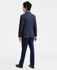 Michael Kors Big Boys Checkered Notch Lapel Jacket