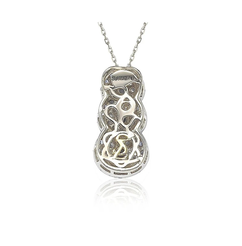 Suzy Levian New York Suzy Levian Sterling Silver Sapphire Graduating Pendant