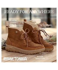 Minnetonka Women's Tealey Lace-up Suede Ankle Boots