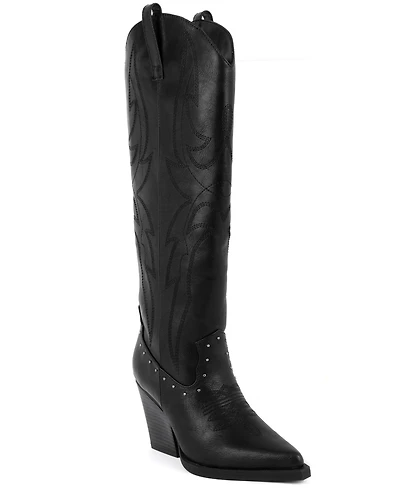 Sugar Women's Nails Studs Pointed Toe Boots