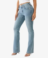 True Religion Women's Becca Big T Bootcut Flap Jeans