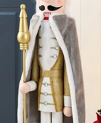 Glitzhome 42" Wooden Christmas King Nutcracker
