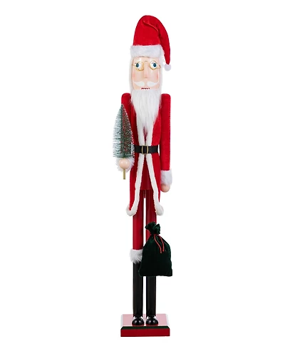 Glitzhome 42" Wooden Christmas Santa Nutcracker