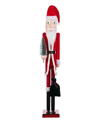 Glitzhome 42" Wooden Christmas Santa Nutcracker