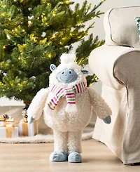 Glitzhome 22" Christmas Fabric Standing Yeti