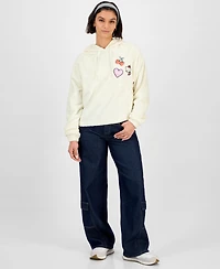 Grayson Threads, The Label Juniors' Embossed Sherpa Hoodie