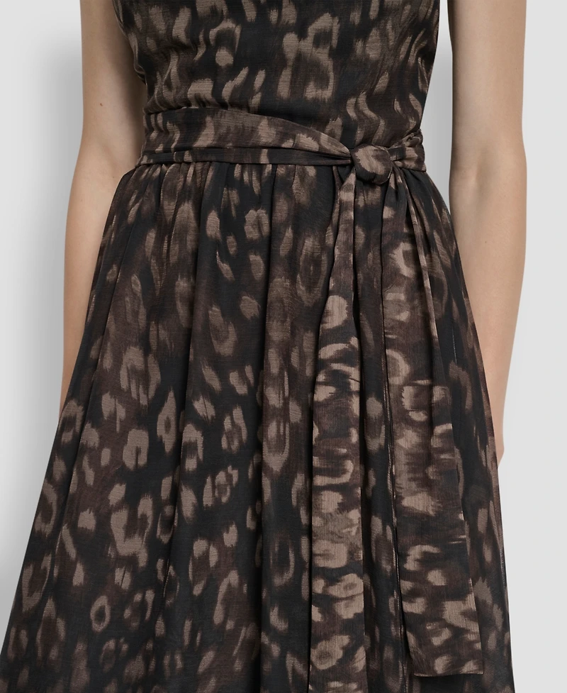 Dkny Women's Sleeveless Crewneck Midi Dress