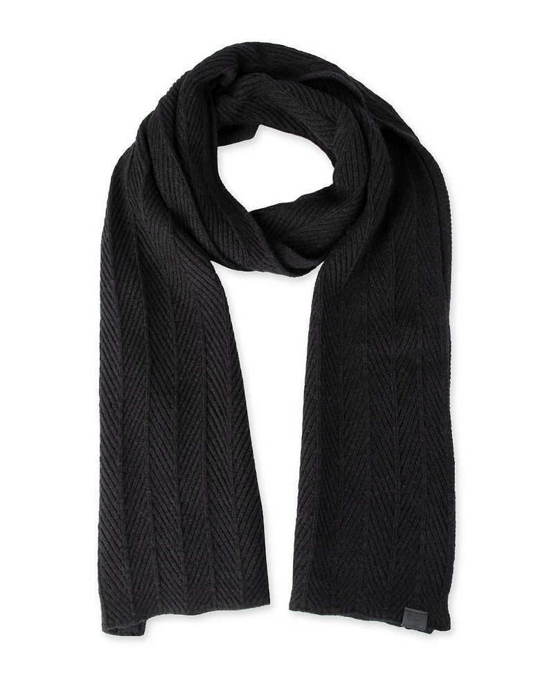 Kenneth Cole Reaction Men's 2-Piece Herringbone Knit Beanie and Scarf Box Set