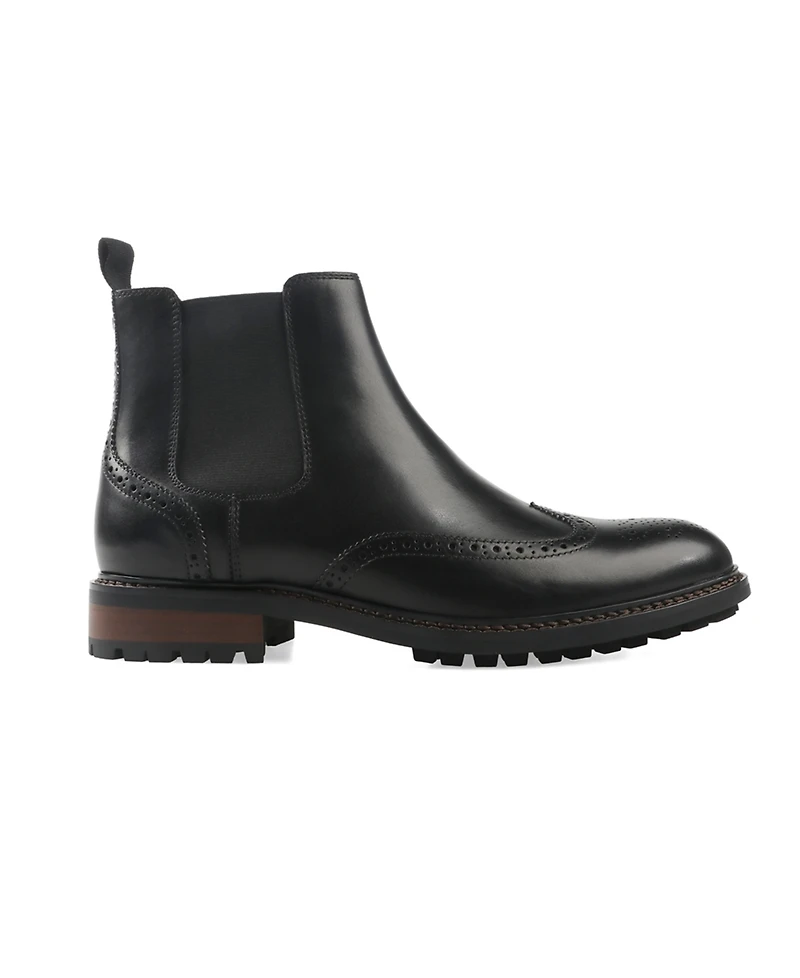 Bar Iii Men's Hughgo Leather Pull-On Block Heel Boots, Macy's Exclusive