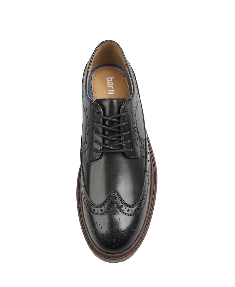 Bar Iii Men's Williem Leather Wingtip Lace-Up Dress Shoes, Macy's Exclusive