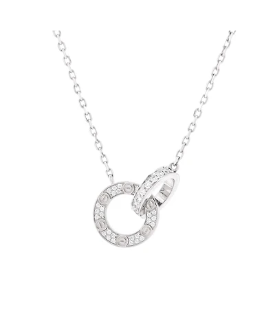 Pre-Owned Cartier Love Interlocking Pave Necklace