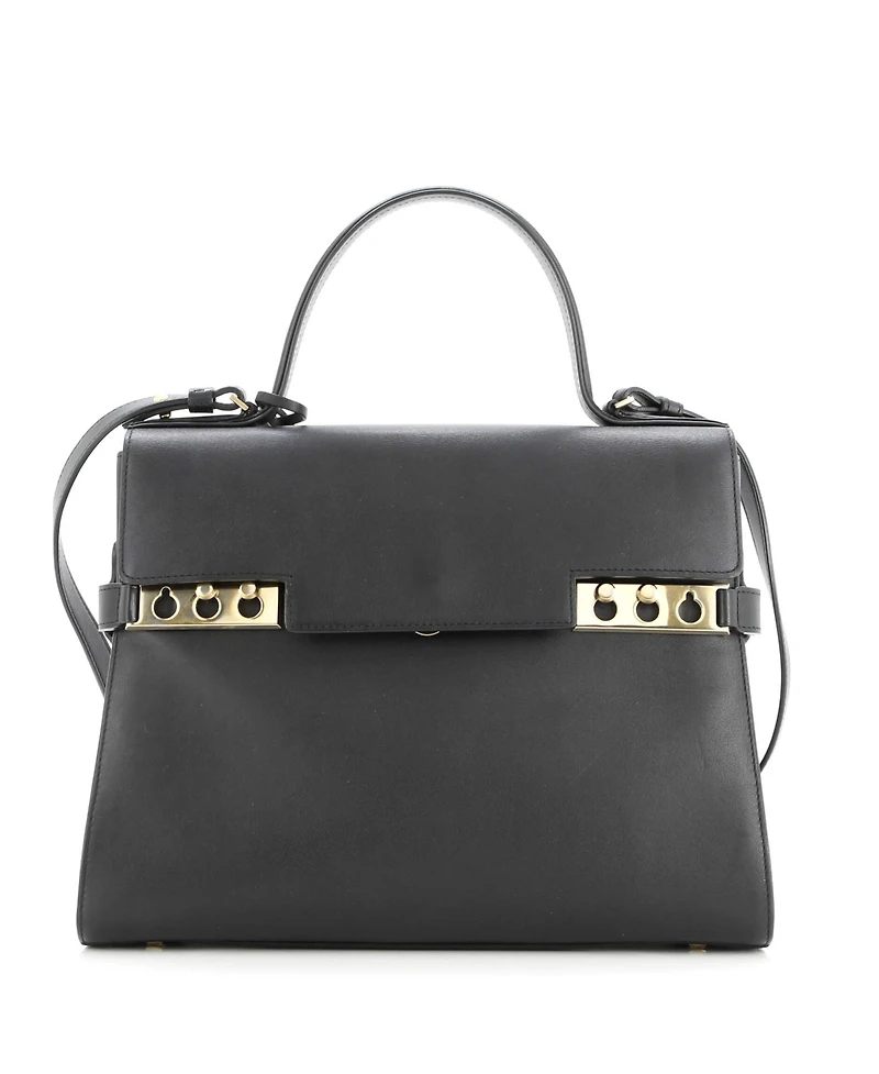 Pre-Owned Delvaux Gm Tempete Top Handle Bag Leather