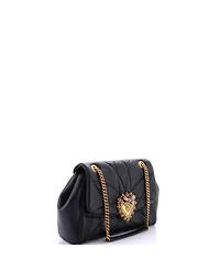 Pre-Owned Dolce & Gabbana Large Devotion Soft Shoulder Bag Quilted Leather
