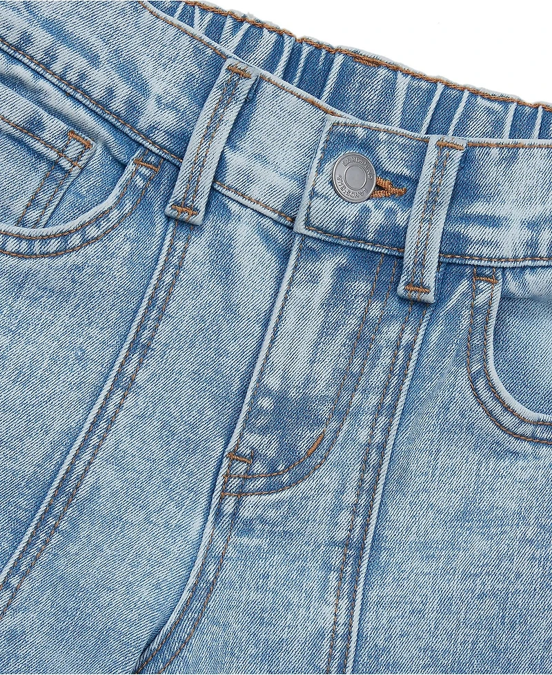 Lands' End Girls Denim Cargo Wide Leg Jeans