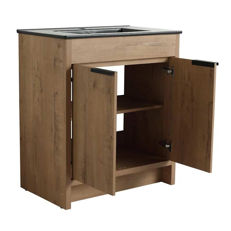 Casainc 30 Inch Freestanding Vanity with Basin and Soft-Close Cabinet Doors