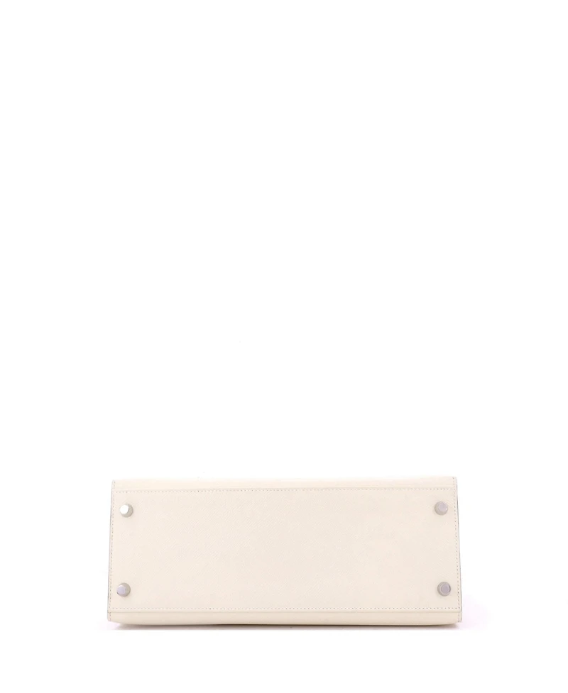 Pre-Owned Hermes Kelly 28 Handbag Light Epsom with Palladium Hardware
