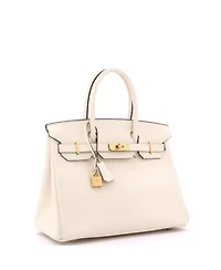 Pre-Owned Hermes Birkin 30 Handbag Light Epsom with Gold Hardware
