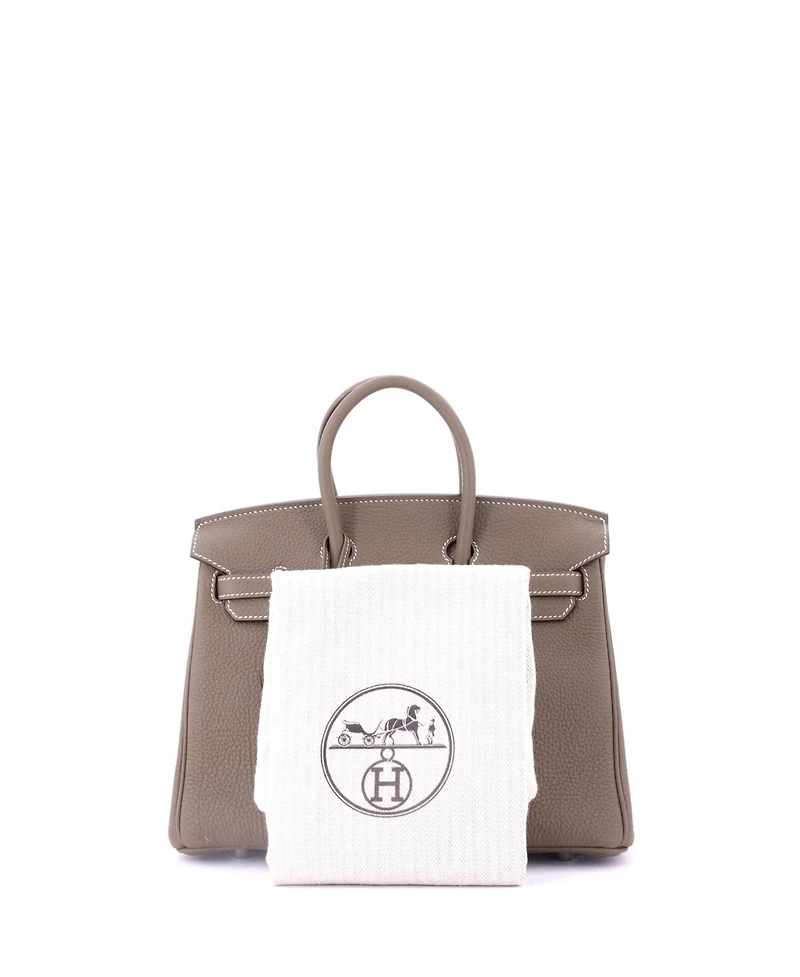 Pre-Owned Hermes Birkin Handbag Togo with Palladium Hardware