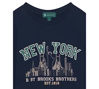 B By Brooks Brothers Big Boys New York Logo Long Sleeve T-Shirt