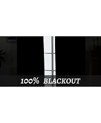 Awesome Home 100% Blackout Cotton Blend Thermal Grommet Curtains, 2 Panels