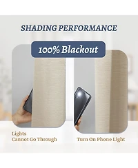 Awesome Home 100% Blackout Cotton Blend Thermal Grommet Curtains, 2 Panels