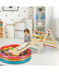 Akiudex 3-in-1 Climbing Set Foldable and Adjustable Kids Triangle Set
