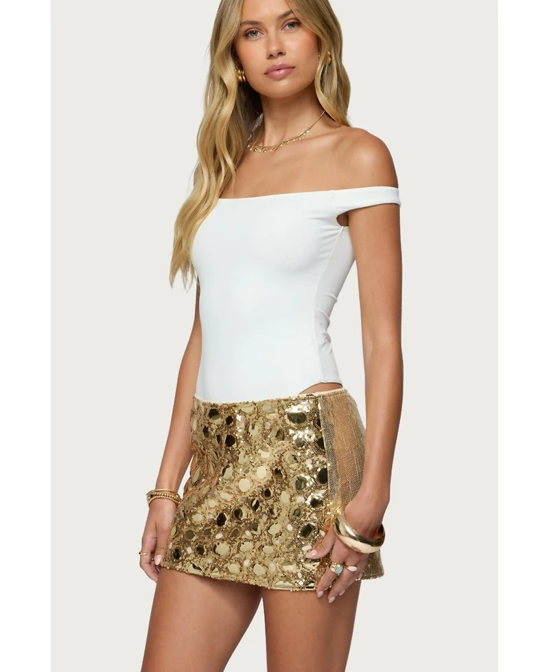 Edikted Women's Bryony Off Shoulder Bodysuit