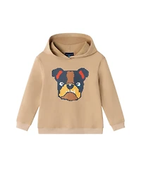 Andy & Evan Toddler/Child Boys Hooded Bulldog Patch Sweatshirt Pant