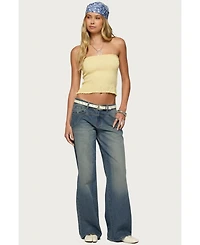 Edikted Womens Emmet Strapless Scrunch Top
