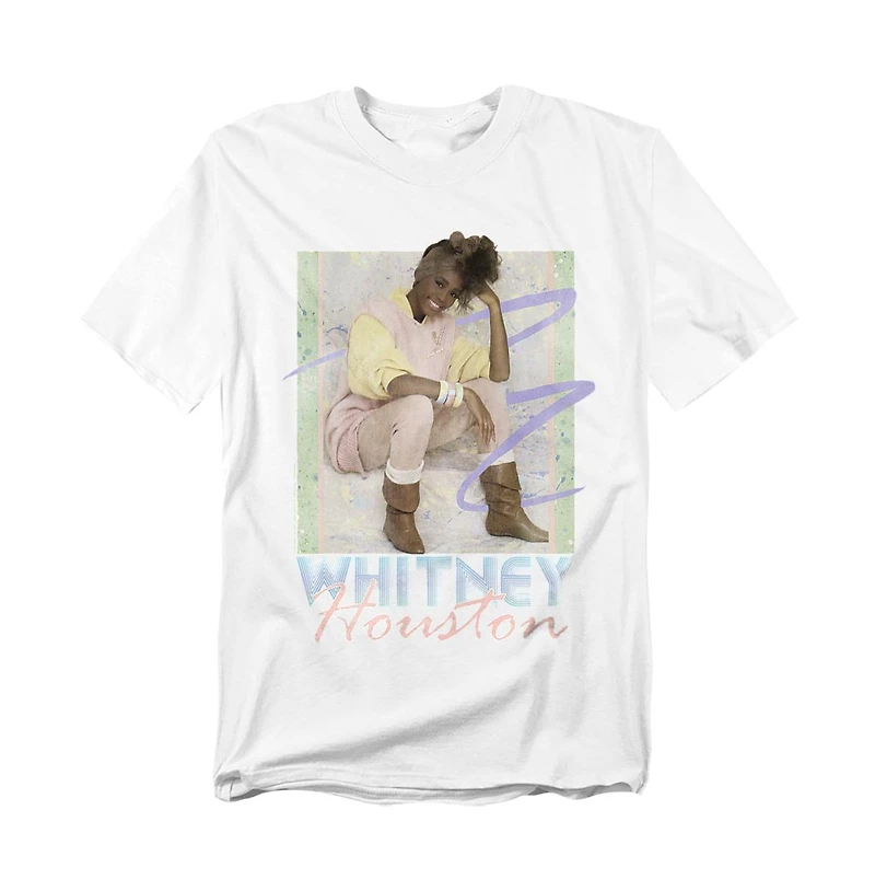 Logovision Men's Whitney Houston How Will I Know Pastel T Shirt