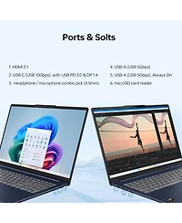 Lenovo IdeaPad Slim 5 16" Premium Traditional Laptop Amd Ryzen Ai 7 350 16GB Ram Amd Radeon Graphics 512GB Ssd Storage Windows 11 Home Fhd+ 60Hz