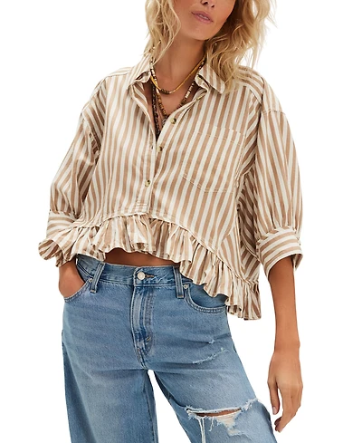 Free People Women's Bailey Striped Shirt