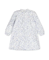 Hope & Henry Little and Big Girls' Organic Long Sleeve Ruffle Neck Smocked Yoke Dress